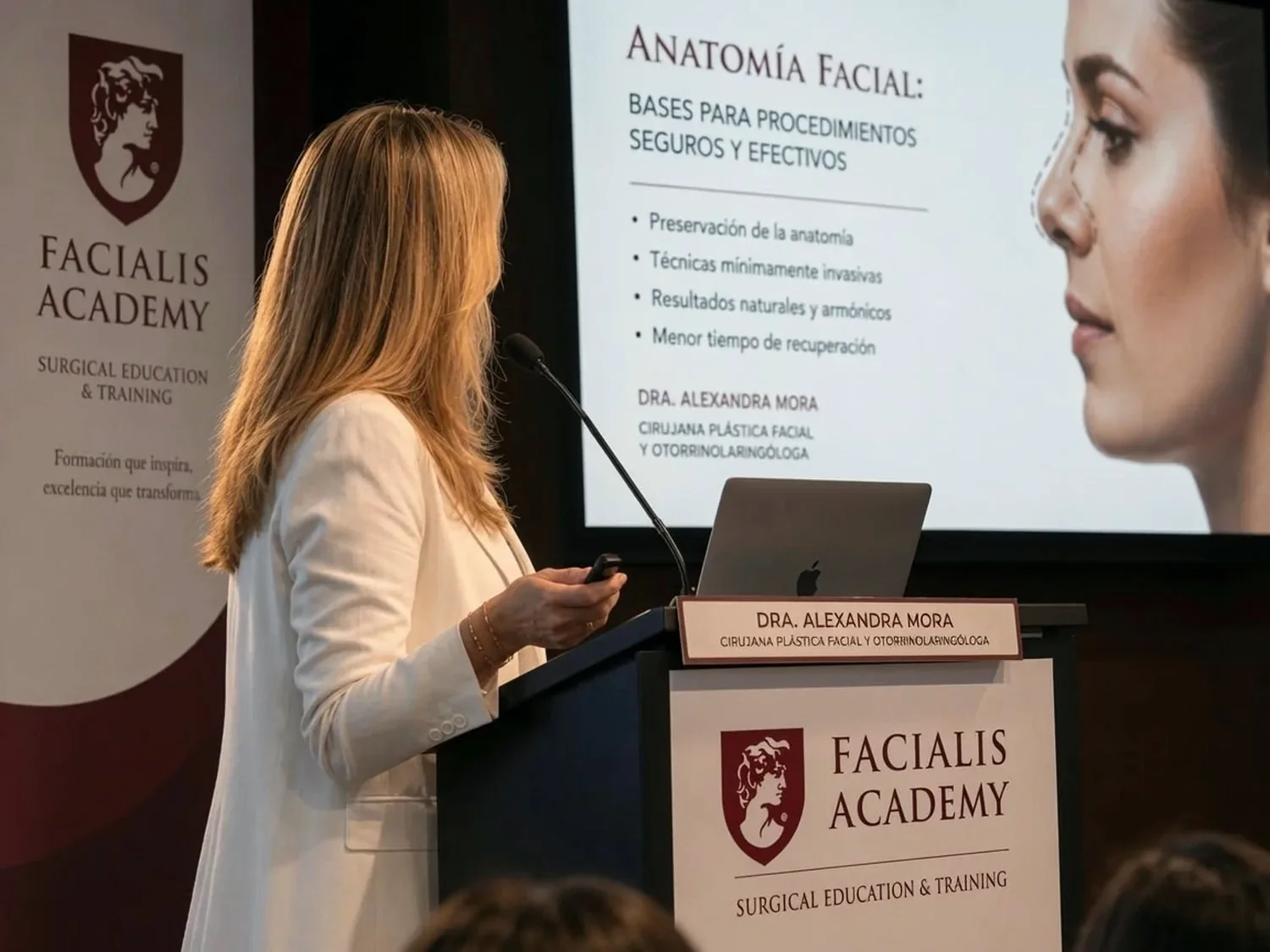 Dra. Alexandra Mora — conferencia en Facialis Academy
